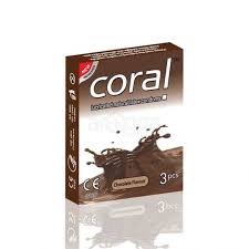 Coral Condom Chocolate Flavour 3s Pack