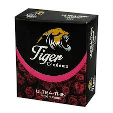 Tiger Ultra Thin Rose Flavored Condom 3s pack
