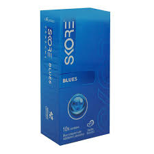 Skore Blues Vanilla Scented Coloured Condoms 10s Pack