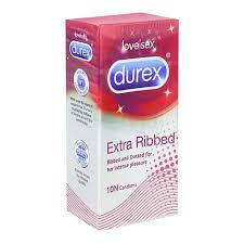 Durex Extra Ribbed Condom 10s Pack