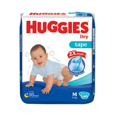 Huggies Dry Baby Diaper Belt M (6-11 kg) 60 pcs