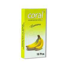 Coral - Banana Flavor Extra Performance Condom - Single Large Pack - 10 gun1 equal 10pcs