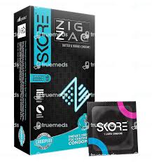 Skore ZigZag Dotted and Ribbed Condoms 10s Pack