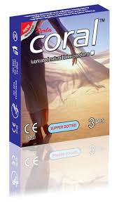 Coral Condom Supper Dotted 3s Pack