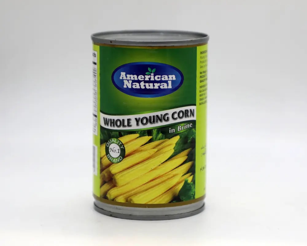 American Natural Whole Young Corn 425gm Thailand