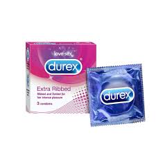 Durex Extra Ribbed Condom 3s Pack
