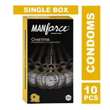 Manforce Overtime Pineapple 3in1 (Ribbed, Contour, Dotted) Condom - 10Pcs Pack(India)