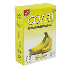 Coral Condom Banana Flavours 3s Pack
