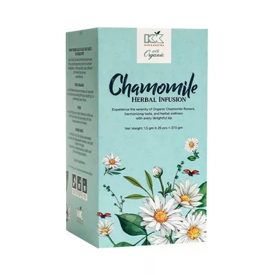 Kazi and Kazi Organic Chamomile Herbal Infusion Tea 25 pcs 37.5 gm