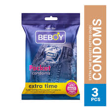 Beboy Extra Time Super Big Dotted Condom (Oud Flavour) Pocket Pack- 3Pcs(India)