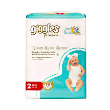 Giggles Premium Baby Diaper 2 Mini (3-6 kg) 70 pcs