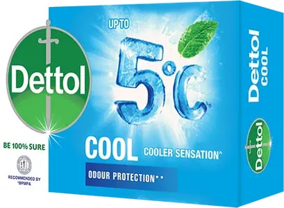 Dettol Soap with Crispy Menthol Cool Bathing Bar 125gm