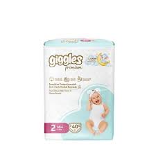Giggles Premium Baby Diaper 2 Mini (3-6 kg) 40 pcs