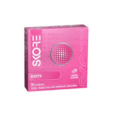 Skore Dots 1500 plus Dotted Vanilla Flavoured Condom - 3 pcs Pack New (Made in India)