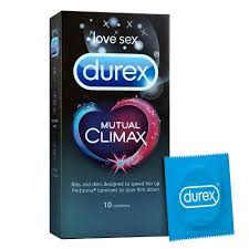 Durex Mutual Climax Dotted and Ribbed Condom - 10Pcs Pack(India)